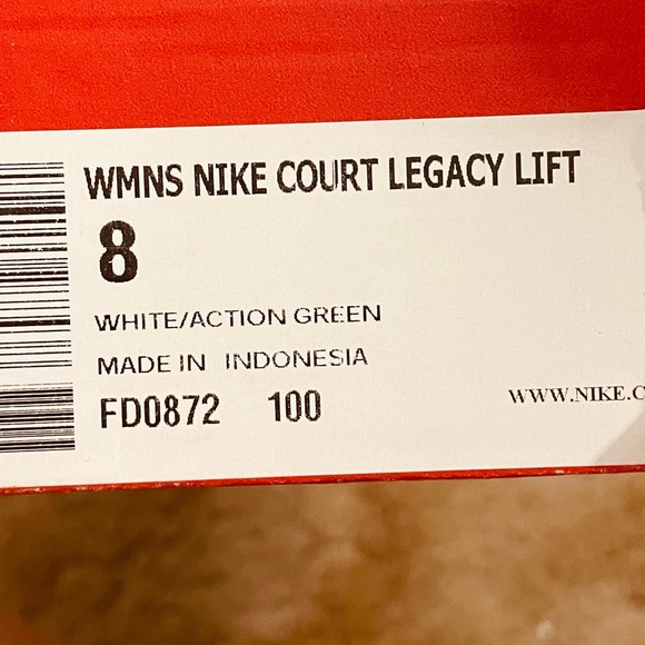 New  Nike Court Legacy Lift white Women's Size 8 - Picture 9 of 10